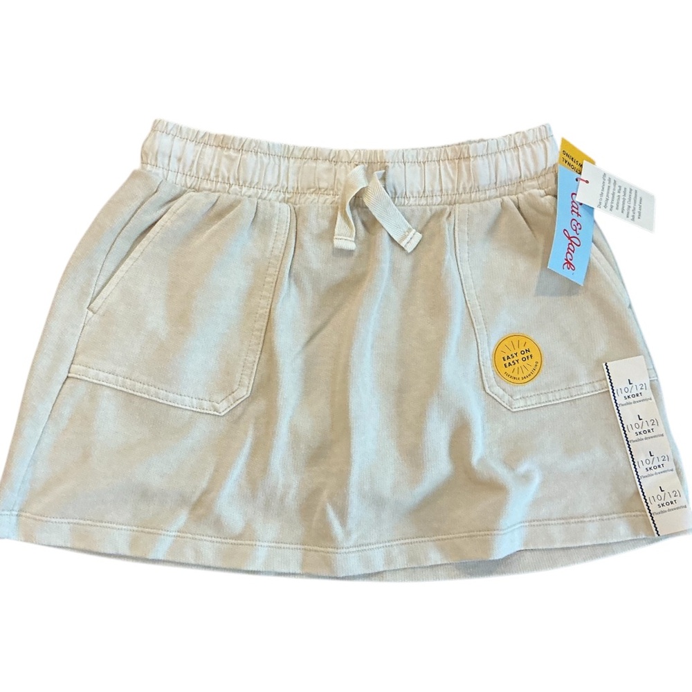 New Girls Skort Cream Cat & Jack Size: Large 10/12 (D61)(D62)